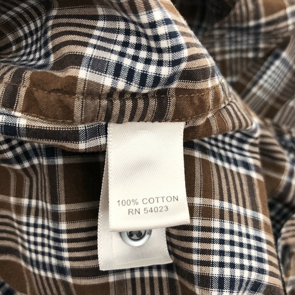 Banana Republic Brown Plaid Button Down Shirt - Picture 8 of 8